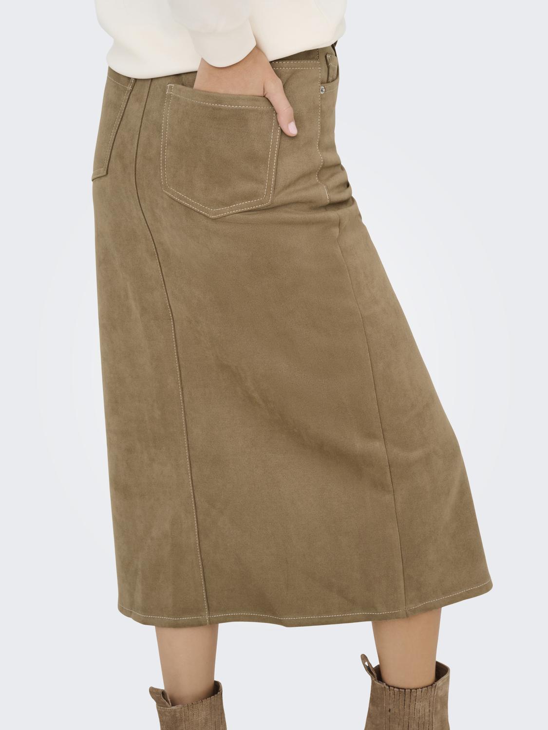 ONLSTINA LIFE MW FAUX SUEDE SKIRT PNT 2 - 4