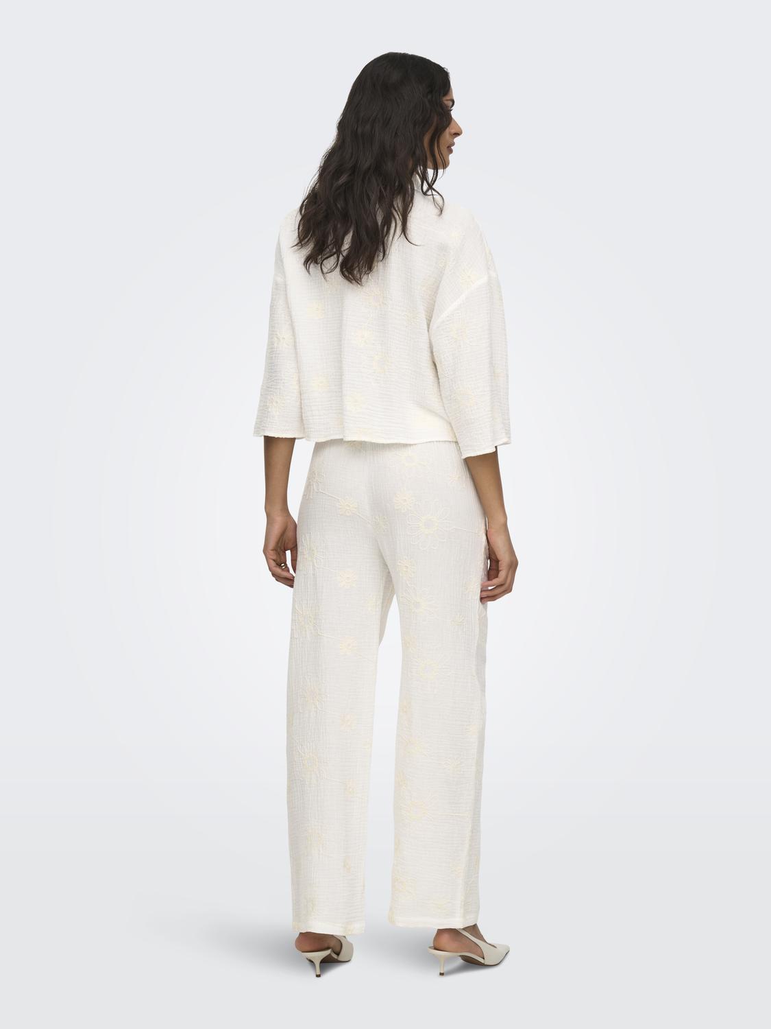 JDYTHEIS LIFE 3/4 CROP EMB SHIRT WVN DIA - 2