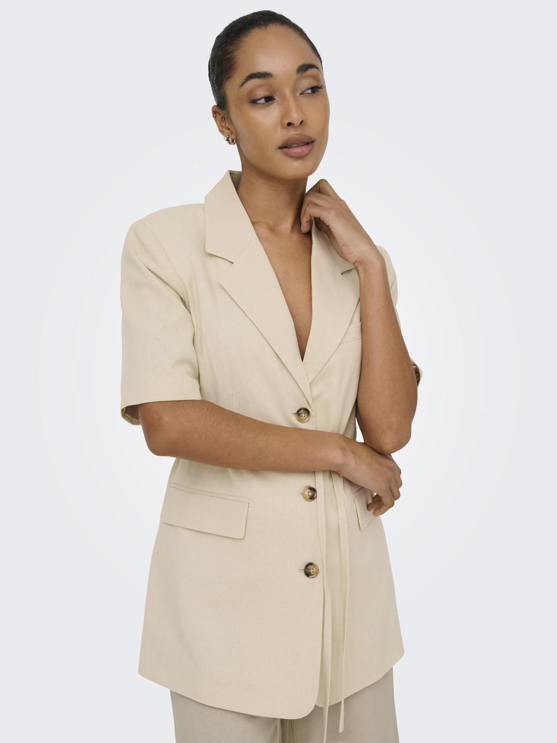 JDYNAOMI LINEN S/S BELT BLAZER TLR - 5