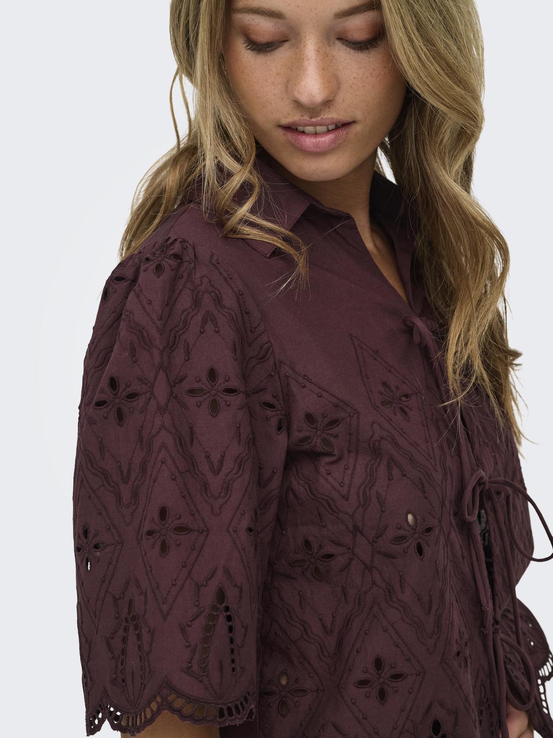 ONLFRANI S/S EMB BOW TOP WVN - 4