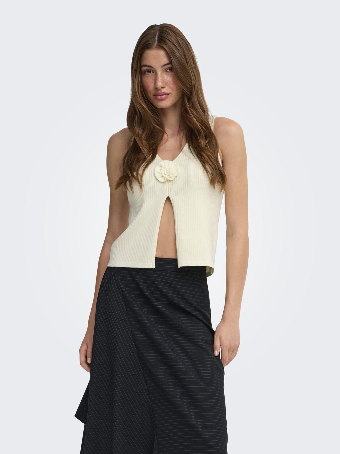 ONLFAITH SL V-NECK ROSE EX KNT