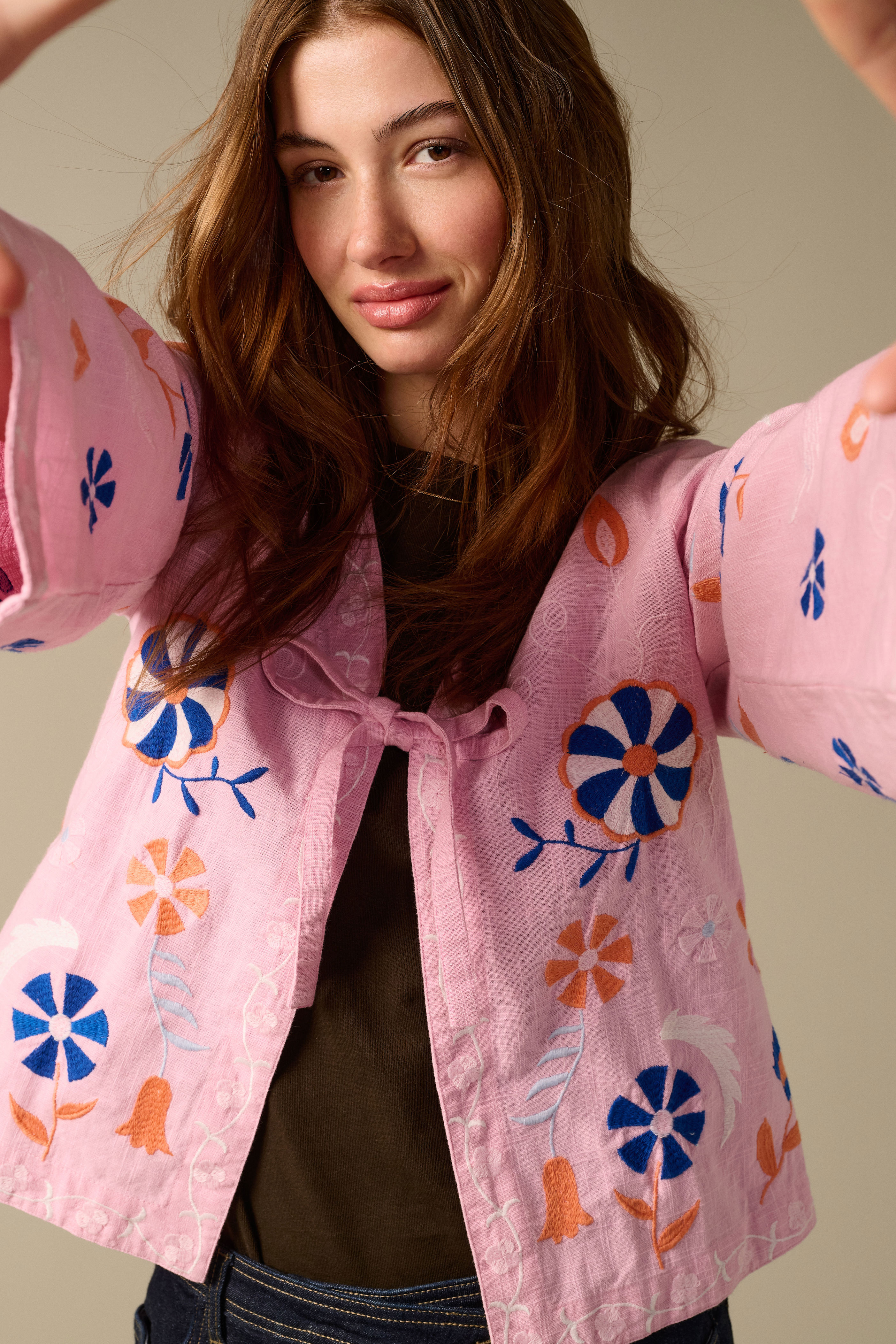 PGSELMA L/S TIE OVERSHIRT WVN