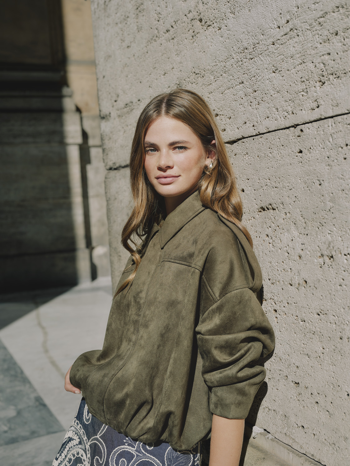 ONLMOON-STINA FAUX SUEDE BOMBER PNT NOOS - 3