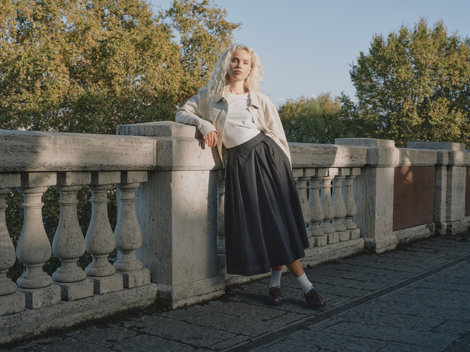 ONLMAILA LONG PLEAT SKIRT WVN