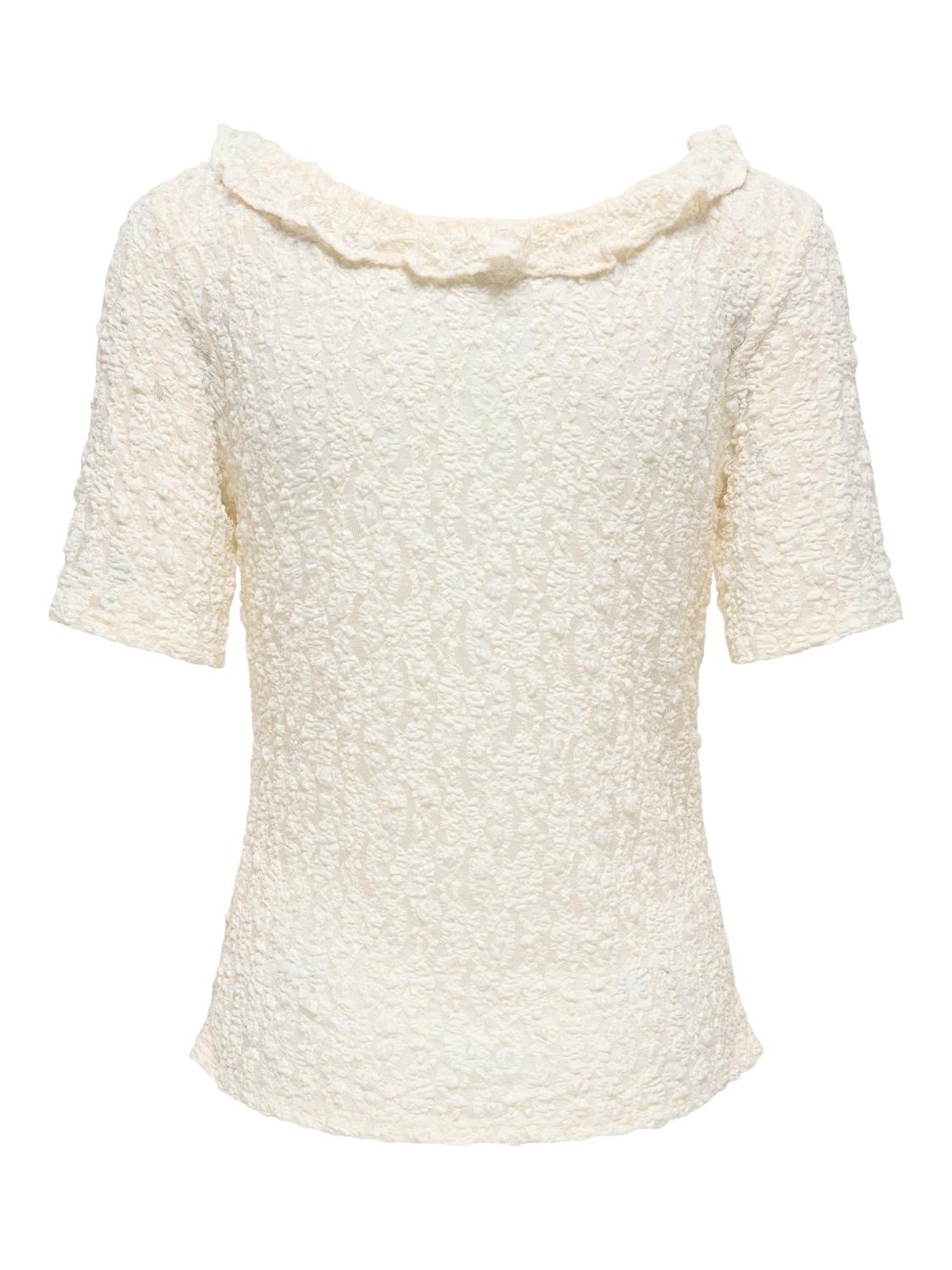 JDYGALLAS S/S LACE TOP JRS - 7