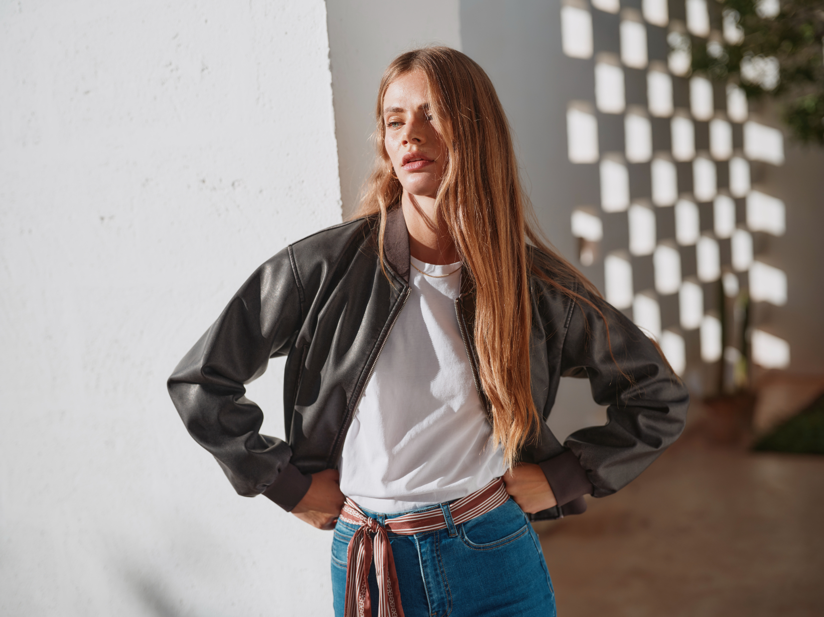 ONLJANE FAUX LEATHER WASHED BOMBER OTW