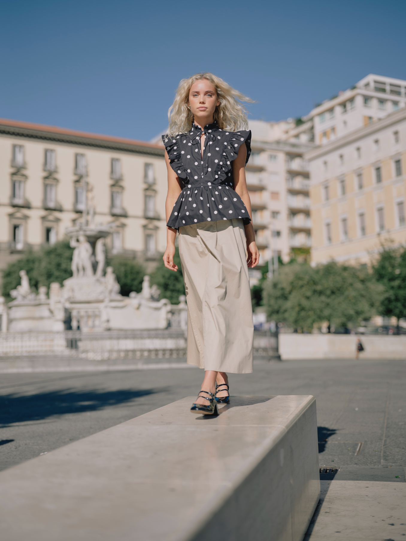 ONLKAI S/L PEPLUM FRILL WVN
