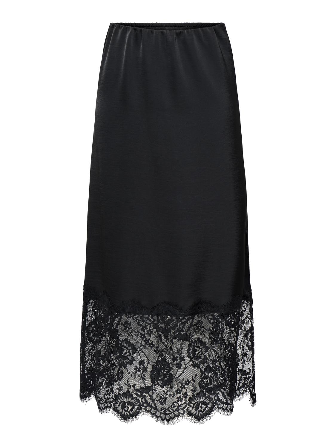 STUESTHER SATIN LACE SKIRT WVN