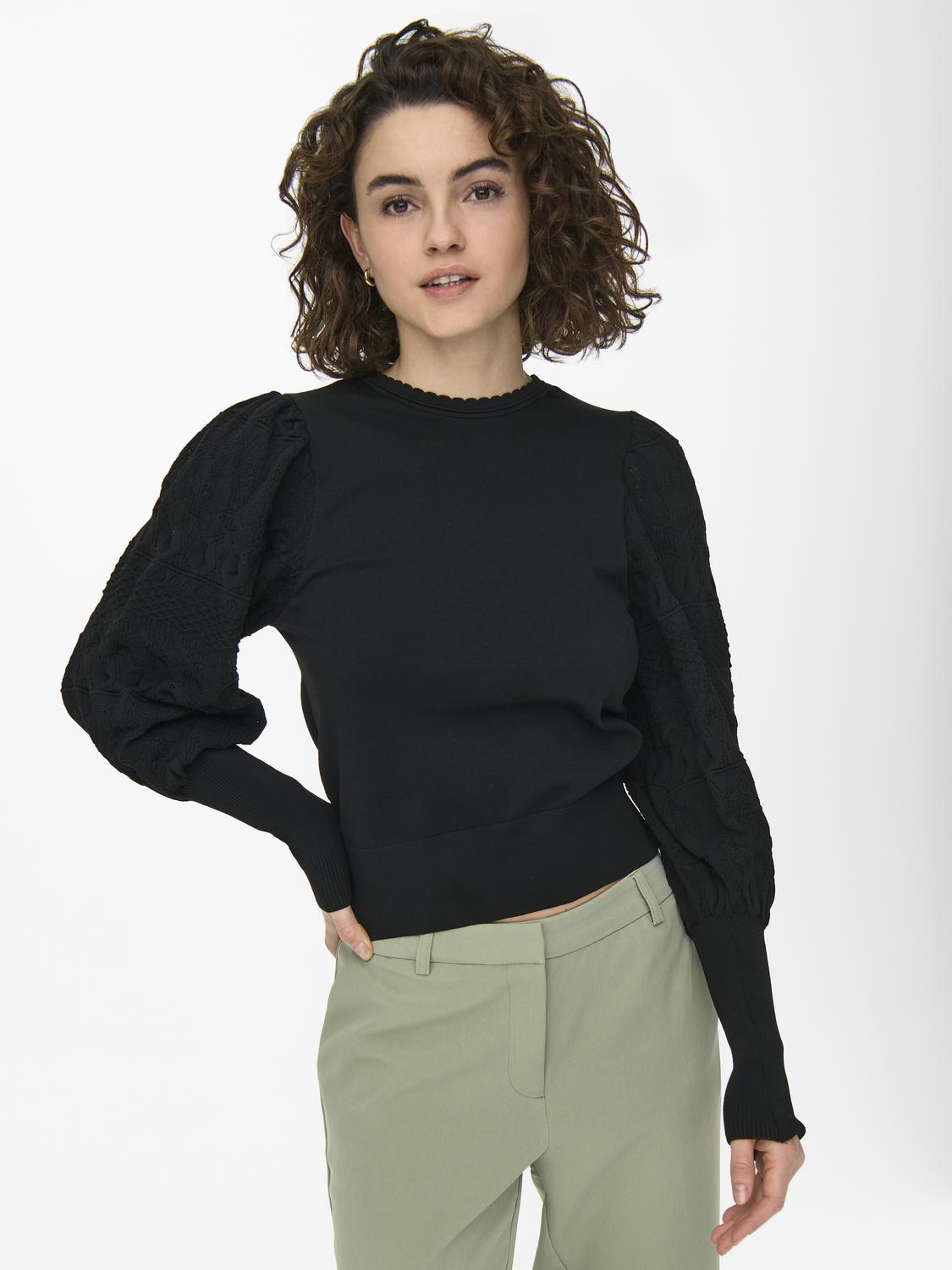 ONLMELITA L/S O-NECK PULLOVER RP KNT - 5