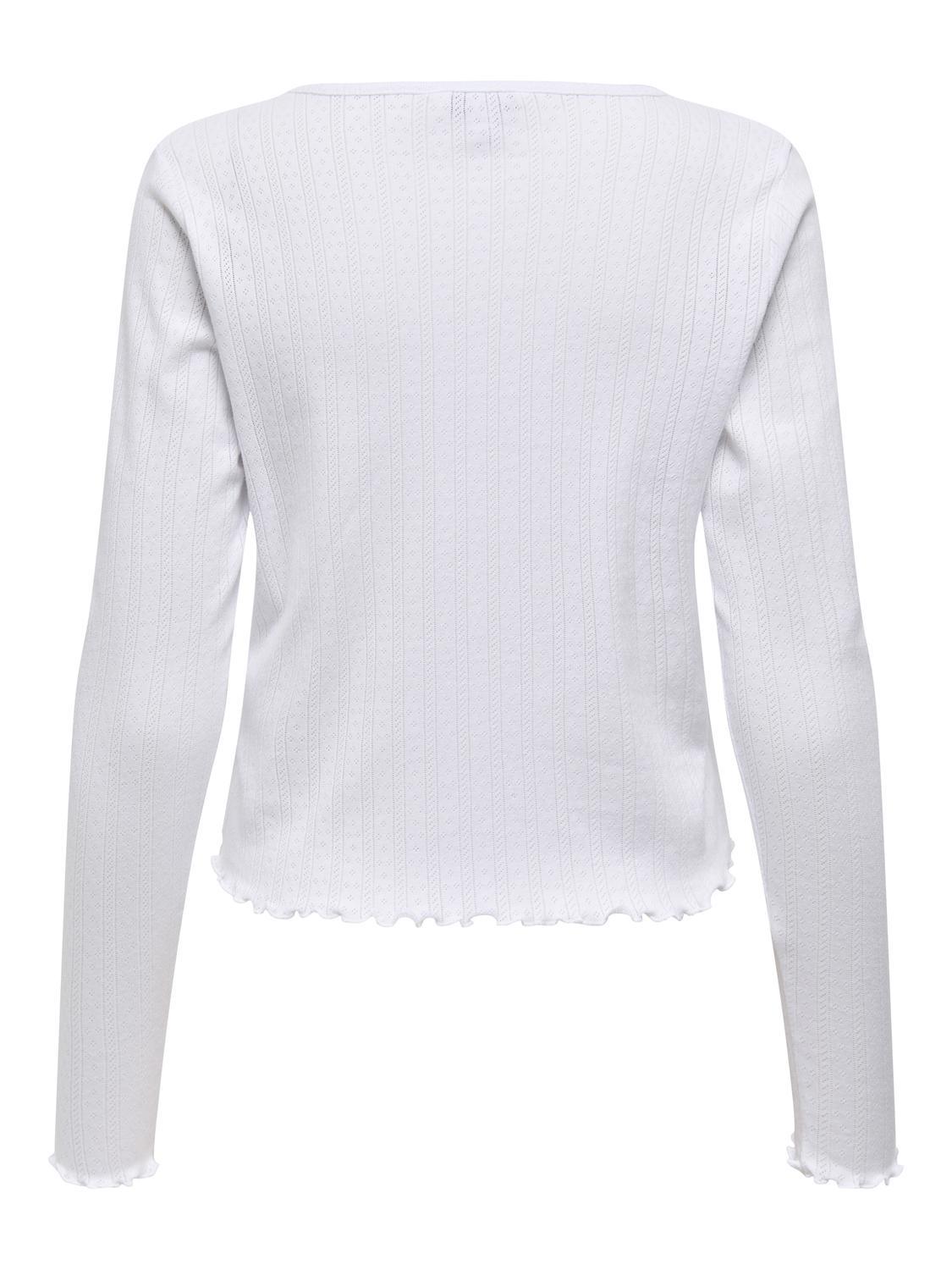 ONLCARLOTTA Regular Fit strikket Cardigan for ungdom med snorfesting - 7