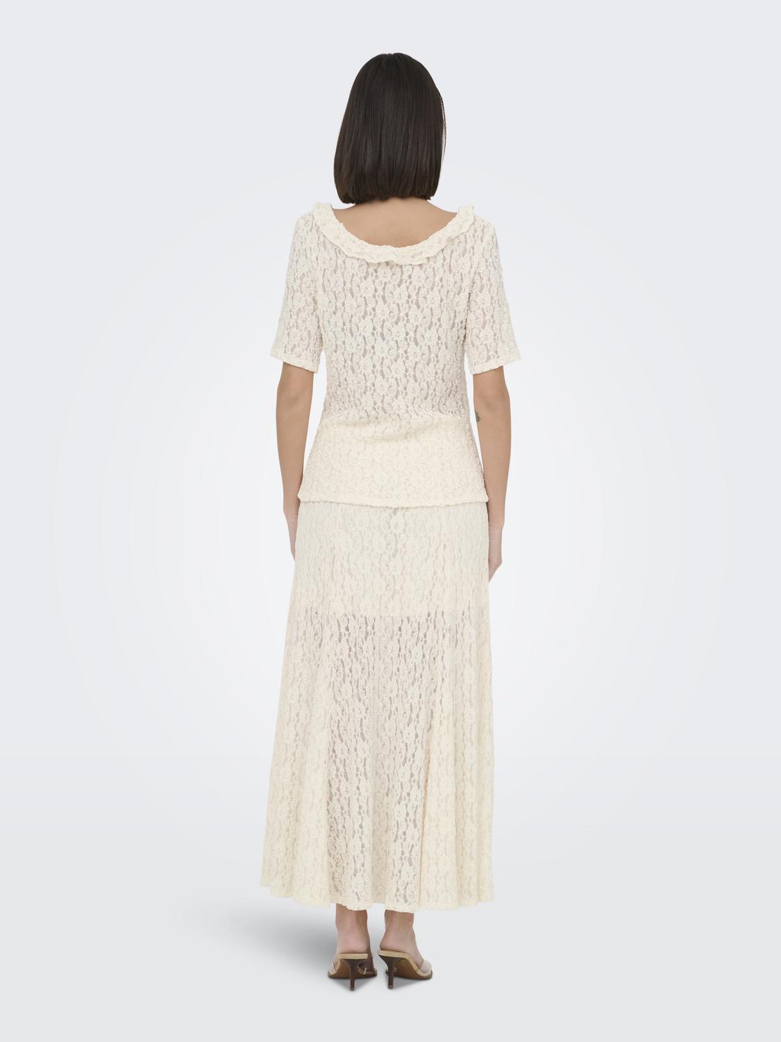 JDYGALLAS S/S LACE TOP JRS - 2