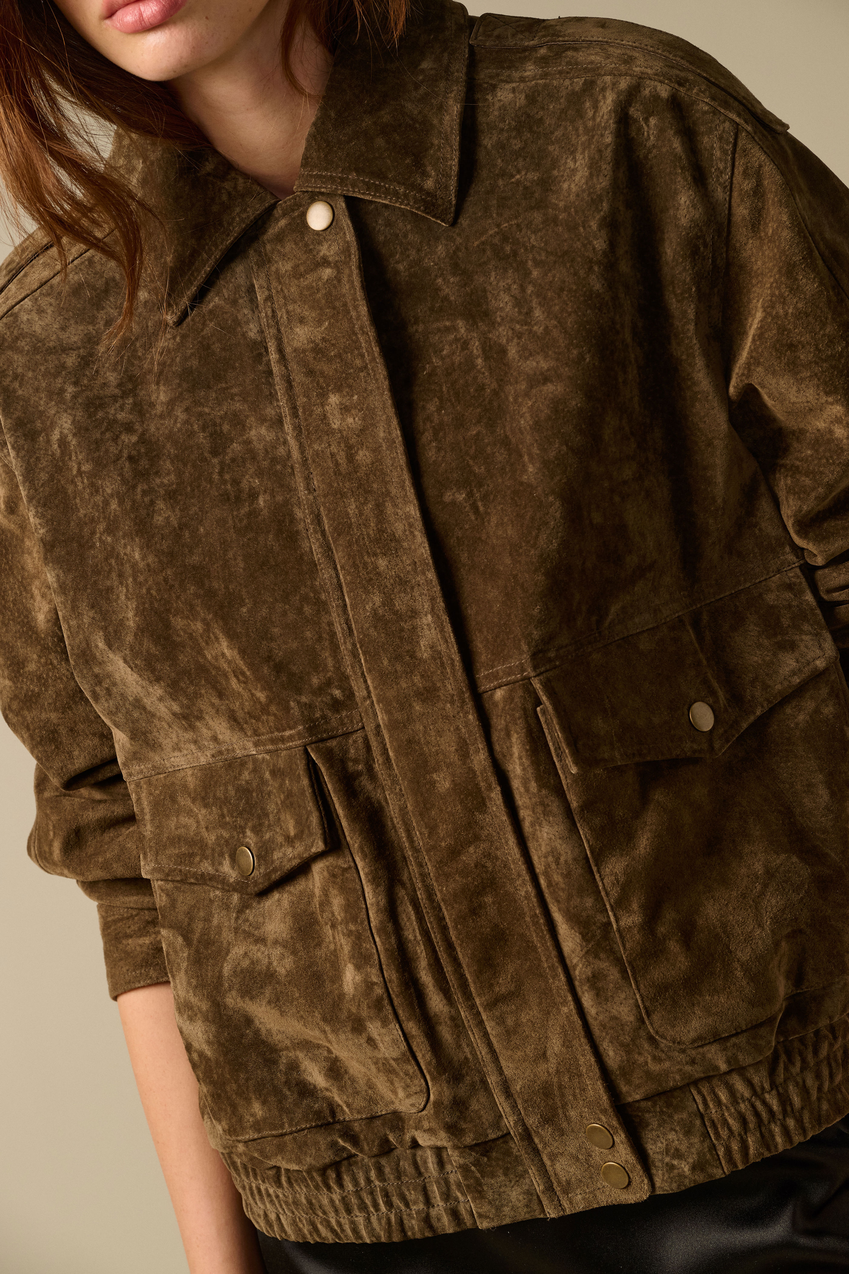 ONLISLA REAL SUEDE BOMBER JACKET OTW