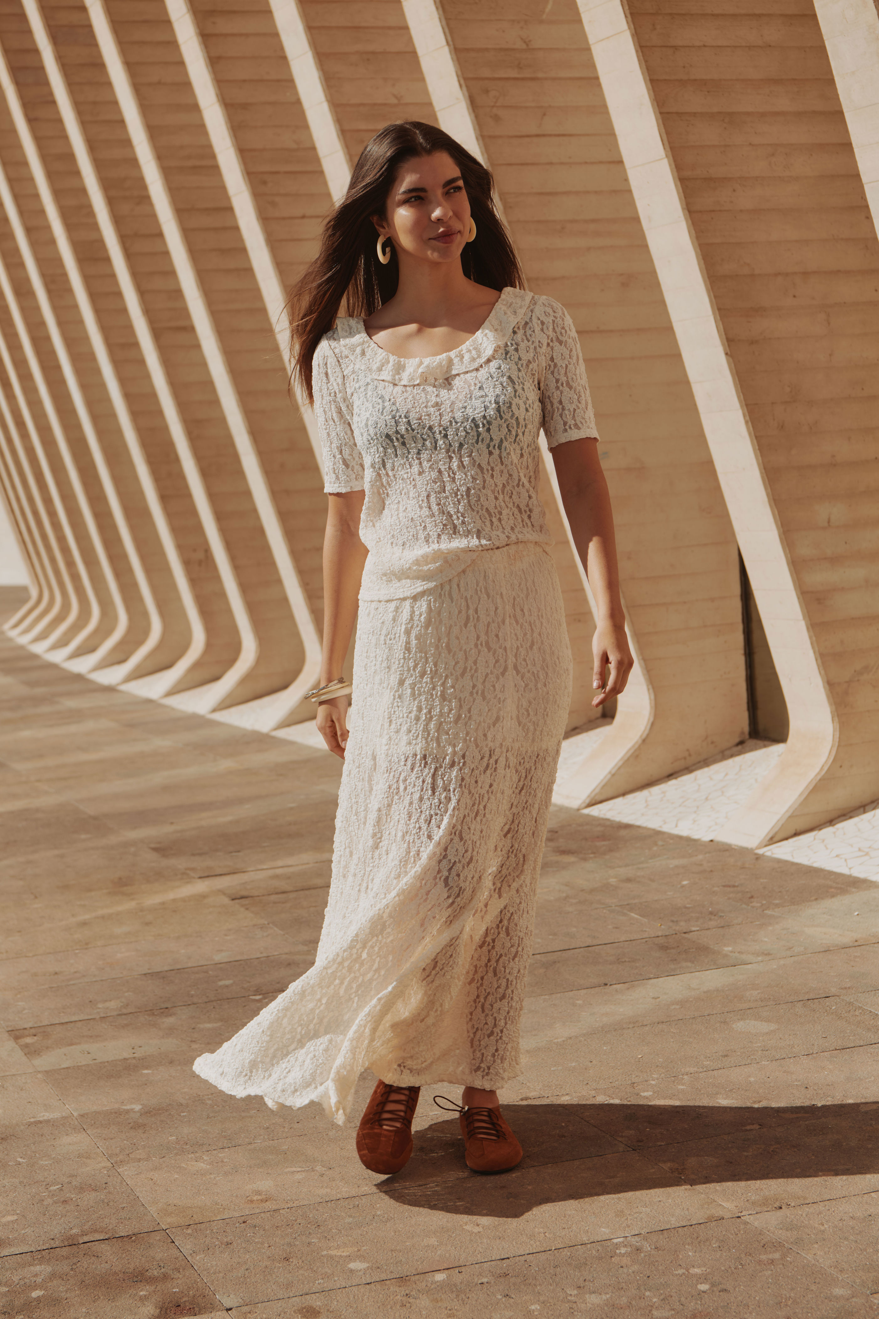 JDYGALLAS LONG LACE SKIRT JRS - 9