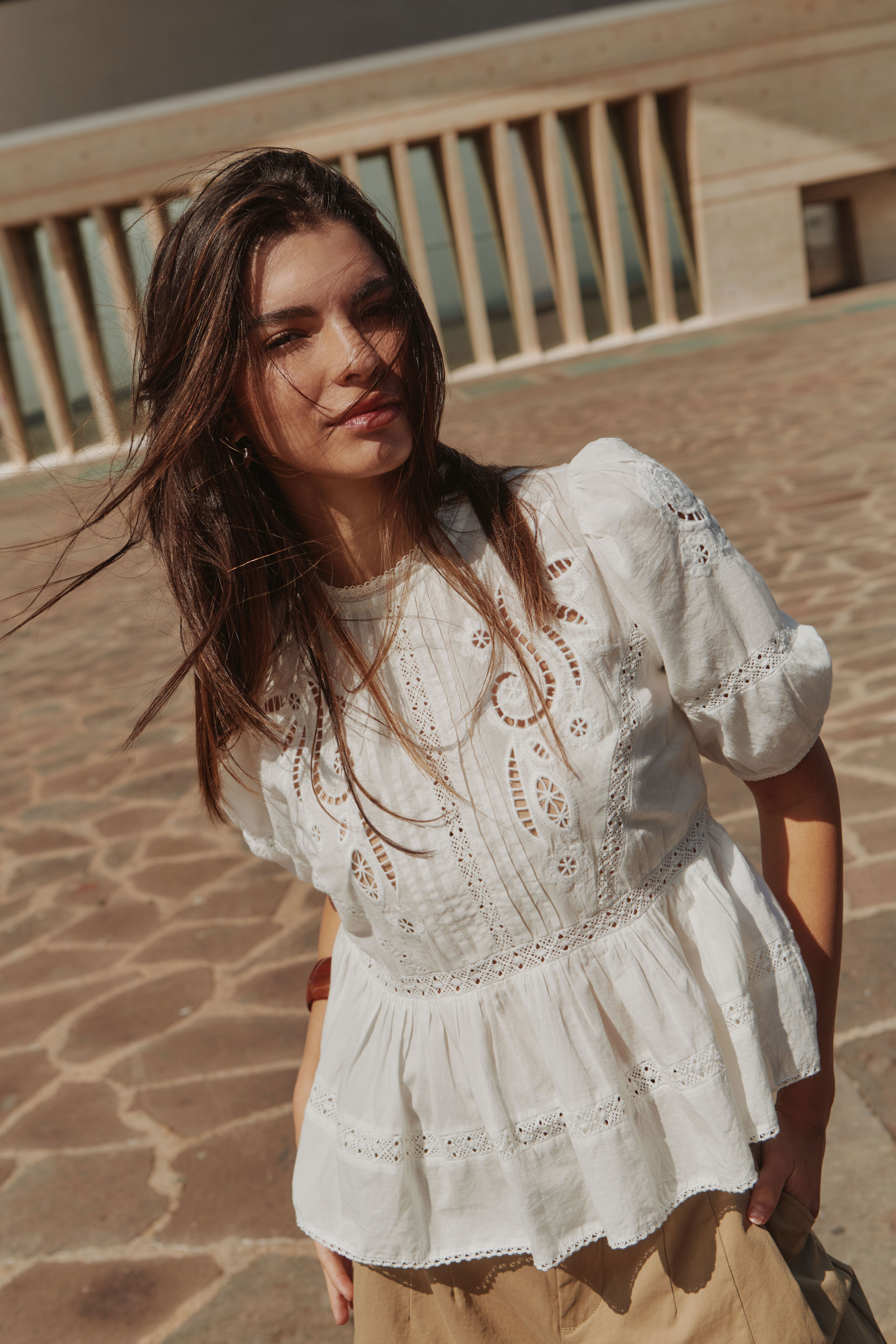 JDYSTARRY 2/4 LACE TOP WVN