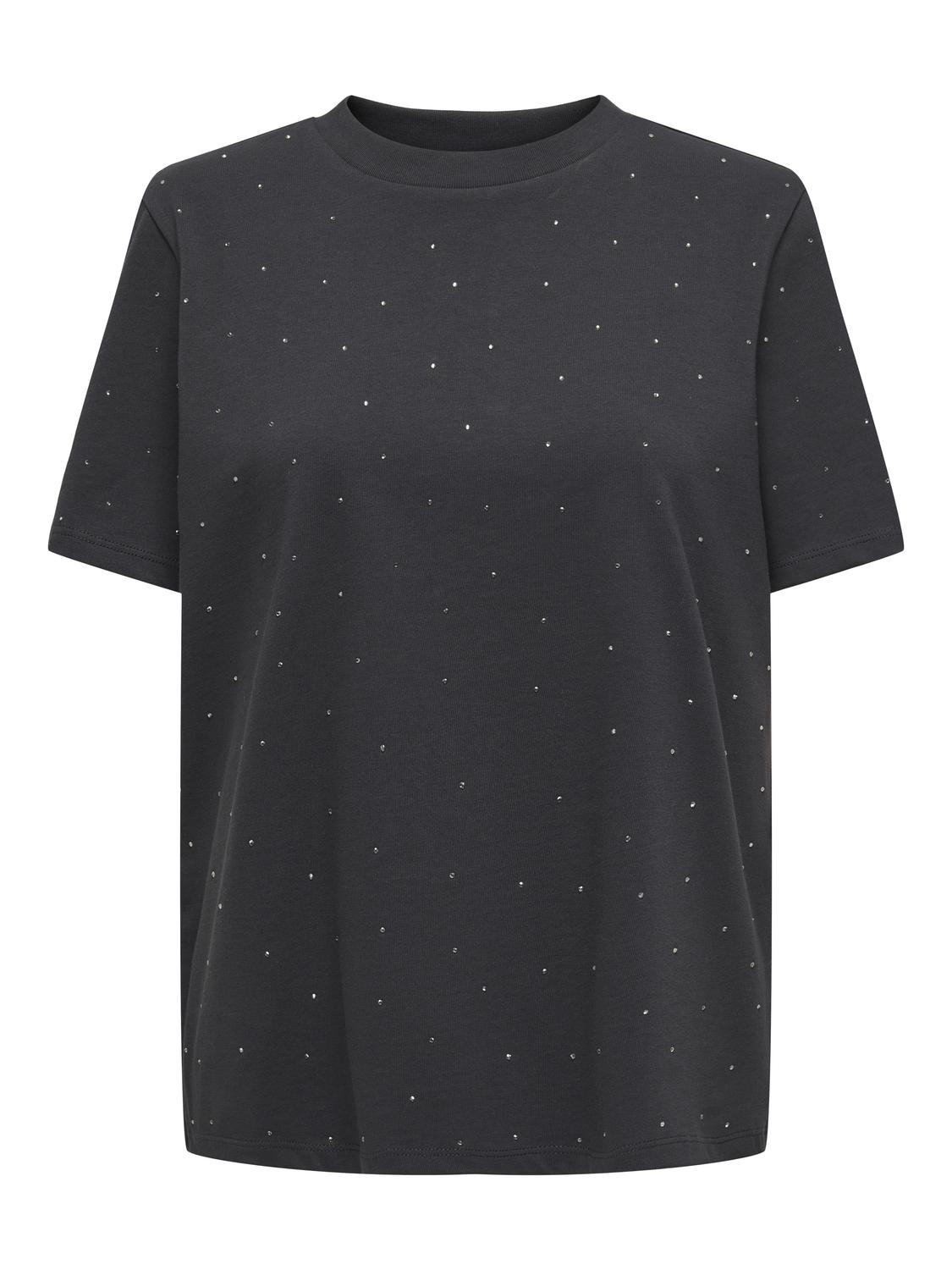 ONLMONJA T-skjorte med Glitter Detail og O-Neck - 3