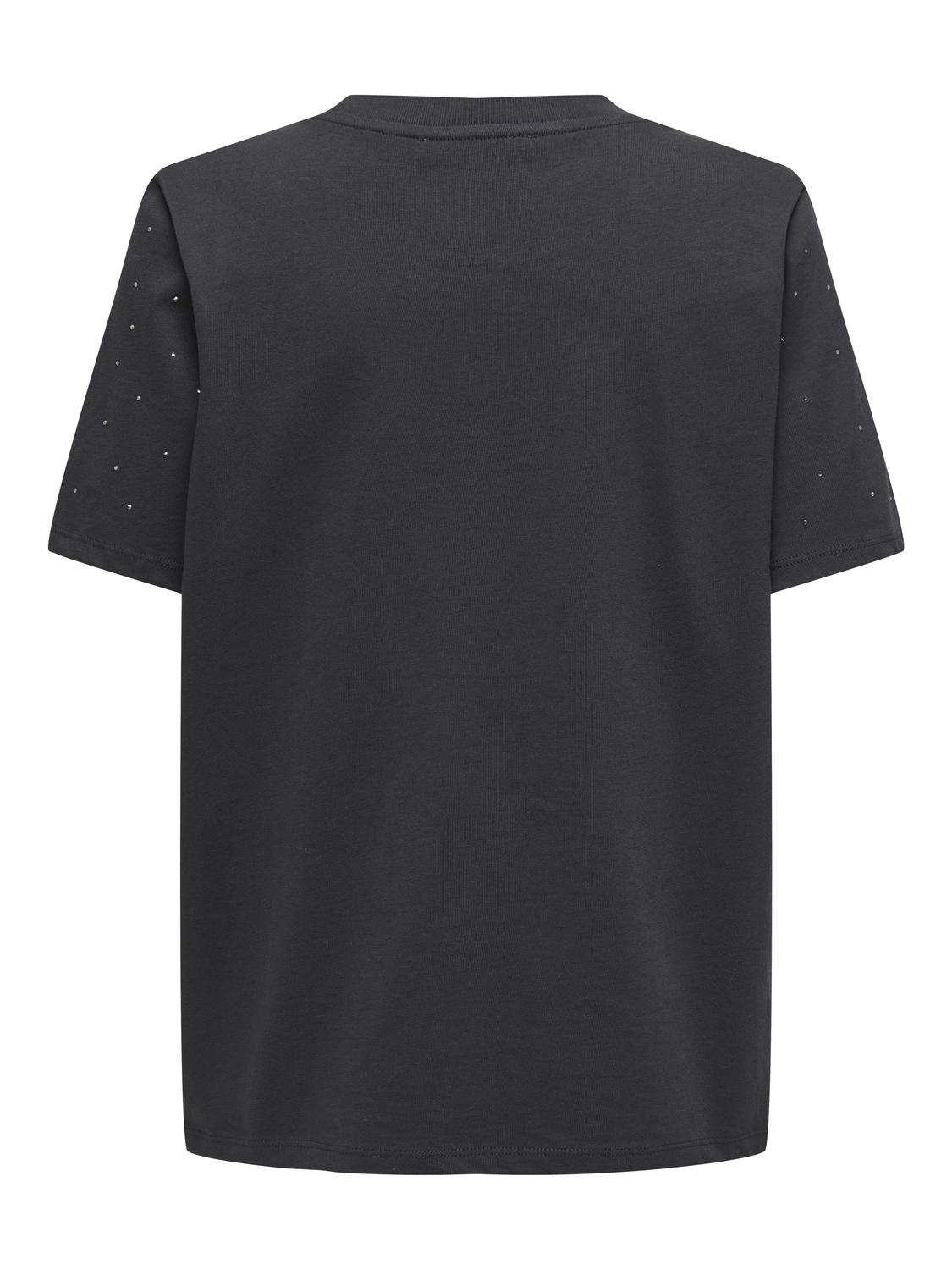 ONLMONJA T-skjorte med Glitter Detail og O-Neck - 7