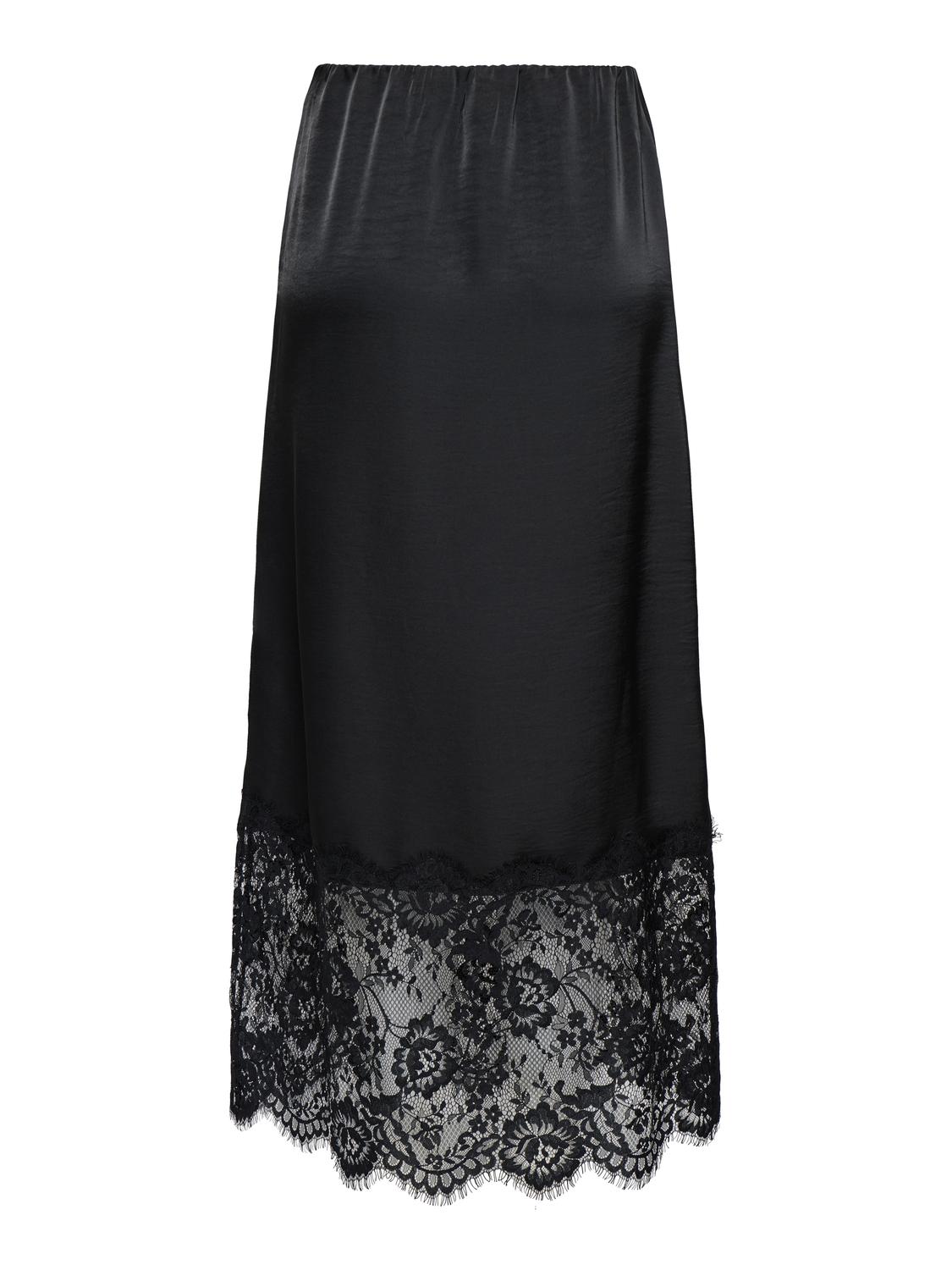 STUESTHER SATIN LACE SKIRT WVN - 3