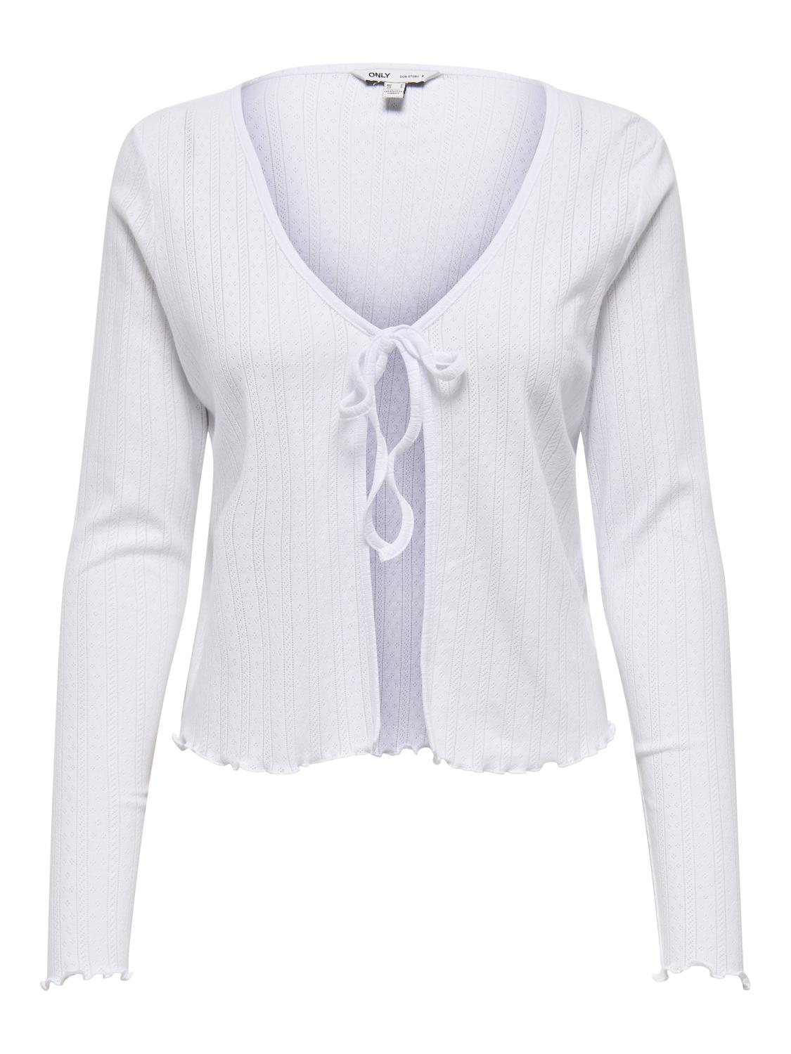 ONLCARLOTTA Regular Fit strikket Cardigan for ungdom med snorfesting - 3