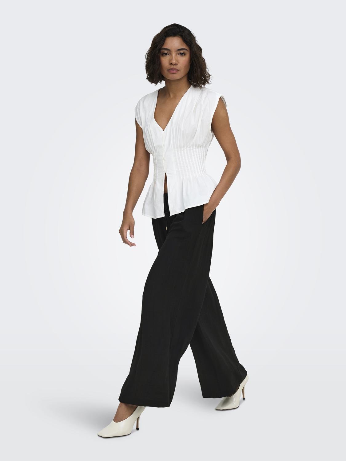 ONLGINI MIKASI WIDE PULL UP PANT WVN OS - 6