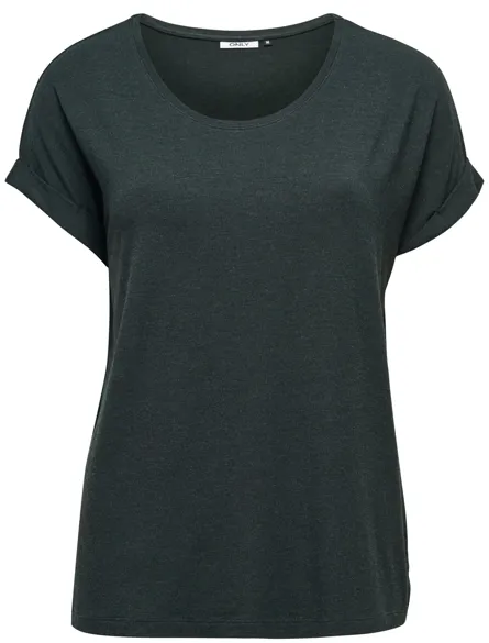 ONLMOSTER Top mit normalem O-Ausschnitt und kurzen Ärmeln