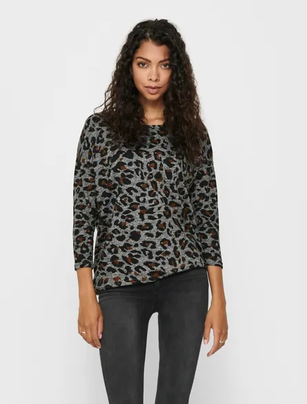 ONLELCOS Casual Loose Fit Top met Verlaagde Schouders