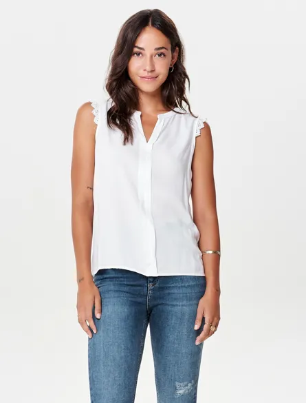 ONLKIMMI Tanktop med almindelig pasform med V-hals til forår/sommer