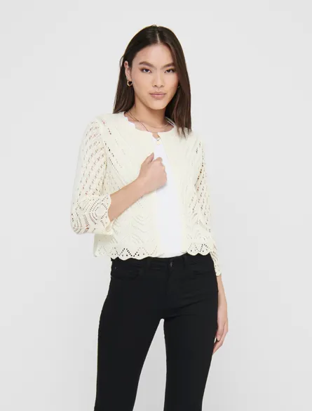 JDYSUN Gehäkelte Strickjacke