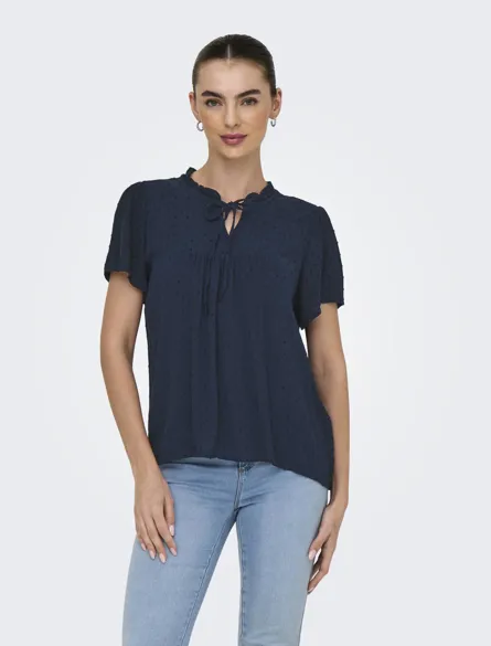 JDYLIMA LIFE S/S TOP WVN NOOS