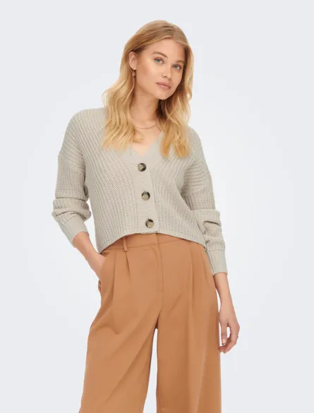 ONLCAROL Gerippte Strickjacke