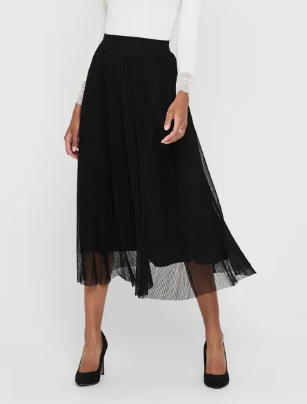 ONLLAVINA Plisseret Chiffon Nederdel