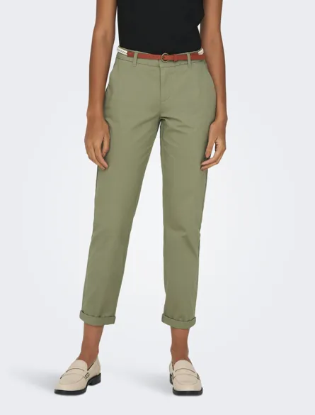 ONLBIANA Baumwoll-Chino mit Gürtel