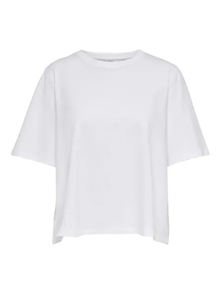 ONLLINA Basic O-hals T-shirt med løs pasform og korte ærmer