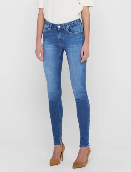 ONLBLUSH Mid Waist Skinny Fit med baglommer