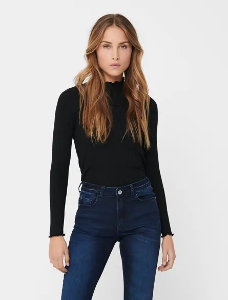 JDYFRANSISKA LIFE L/S HI-NCK TOP JR NOOS
