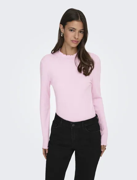 JDYFRANSISKA L/S HI-NCK TOP JR NOOS