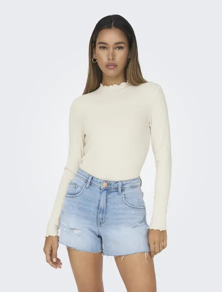 JDYFRANSISKA LIFE L/S HI-NCK TOP JR NOOS