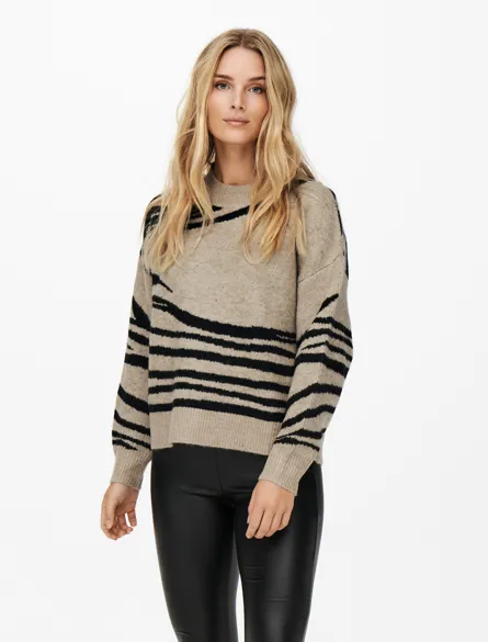 JDYLINCON L/S JACQUARD PULLOVER KNT NOOS