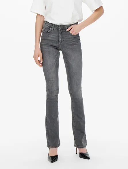 ONLBLUSH Jeans mit hohem Bund und ausgestellter Passform und Reißverschluss