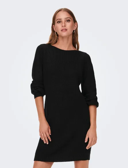 JDYWHITNEY MEGAN L/S BOAT DRESS KNT NOOS