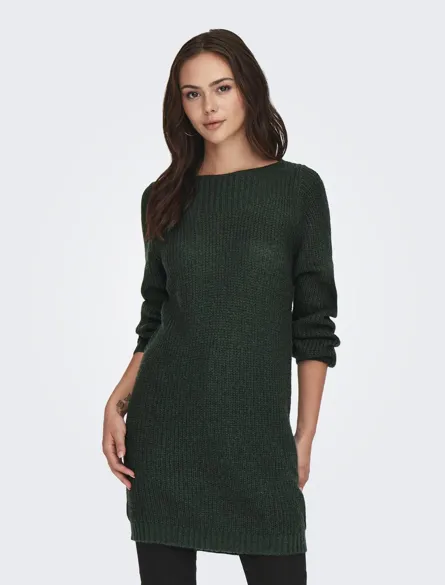 JDYWHITNEY MEGAN L/S BOAT DRESS KNT NOOS