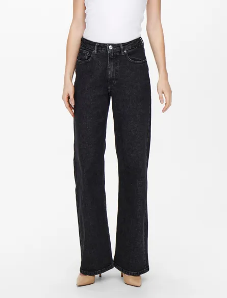 ONLJUICY Weite Jeans mit hohem Bund und Gesäßtaschen