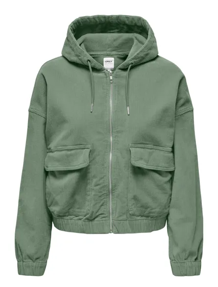 ONLKENZIE Kurze Cordjacke mit Kapuze