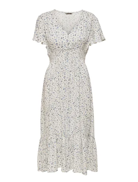 ONLMARIANNE Hverdagskjole med V-hals og korte ærmer