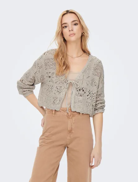 ONLBEACH Gehäkelte Strickjacke