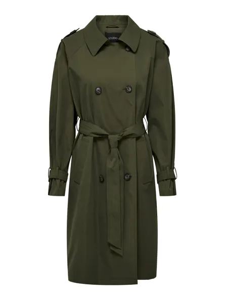 STUTRENT Trenchcoat met dubbele rij knopen