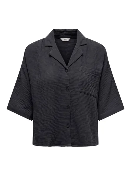 ONLTHYRA Schattig overhemd met korte mouwen en button-down kraag
