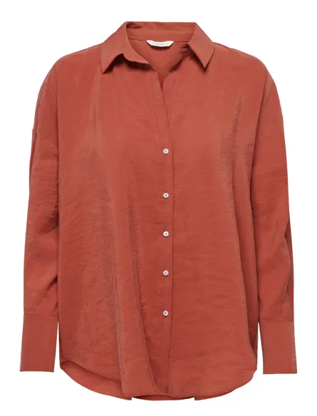 ONLZAZIMA Oversized fit overhemd met knoopsluiting en langer op de rug