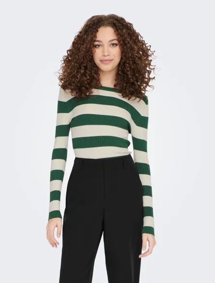 JDYPLUM Geribbelde viscose mix trui