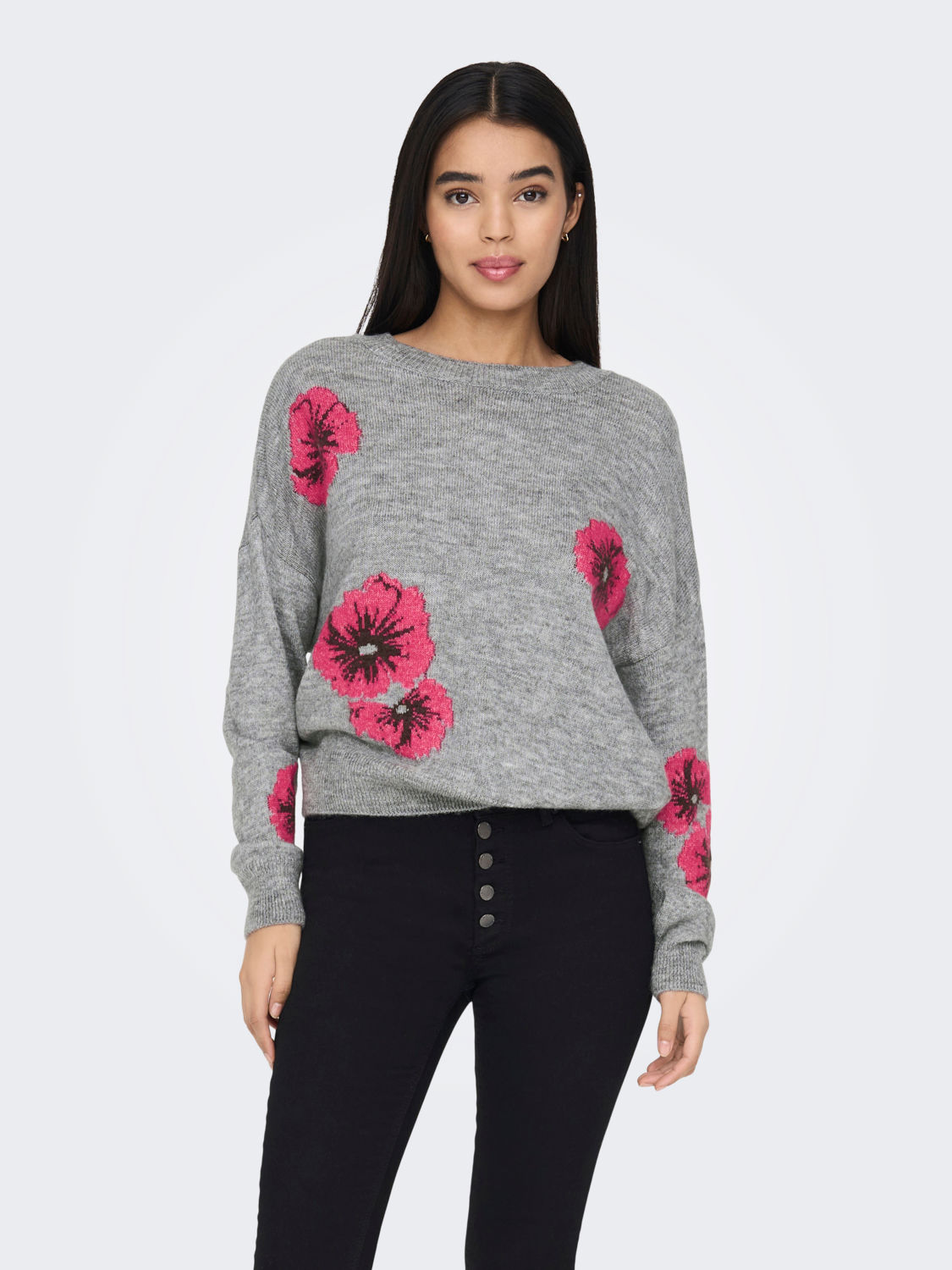 JDYFLORIS L/S JACQUARD PULLOVER KNT