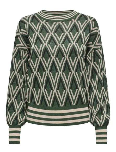 ONLNORA L/S GLITTER PATTERN PULLO RP KNT
